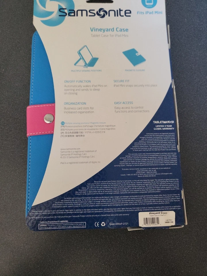 Estuche Samsonite iPad Mini. NUEVO Foto 2 de 3