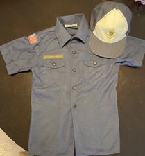 Boy Scout shirt and cap. size medium. Official Youth Shirt