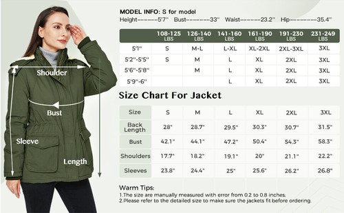 WenVen Women's Winter Jackets Thickened Warm Sherpa Lined Hooded Cotton Parka - 第 4/64 張圖片