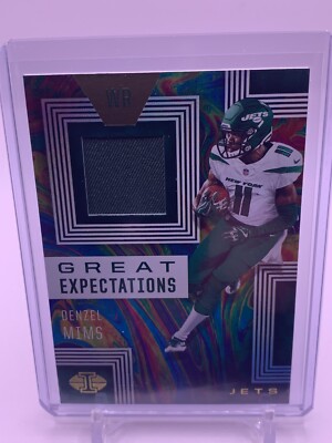 Denzel Mims Great Expectations Jets Relic Card 2020 Illusions #GE20 PATCH