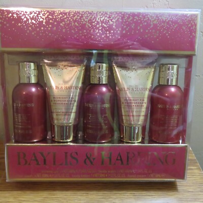BAYLIS & HARDING MIDNIGHT FIG & POMEGRANATE GIFT SET GEL LOTION CREAM WASH