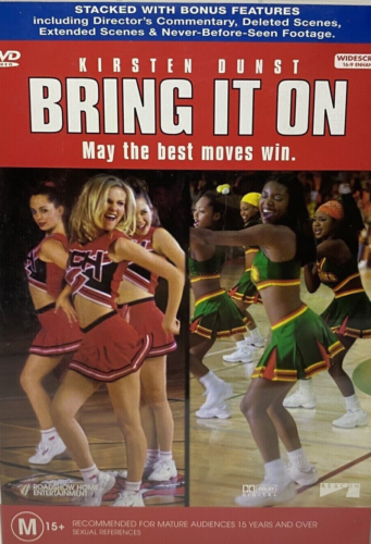 BRING IT ON DVD Region 4 Australia - Kirsten Dunst Cheerleading Movie Legit RARE - Foto 1 di 7