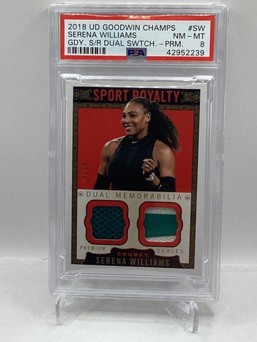 2018 Goodwin Sport Royalty Dual Mem. Premium 17/25 Serena Williams PSA 8