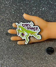 Girl Dinner Enamel Pin | Feminist Praying Mantis, Unique Gift for Feminists