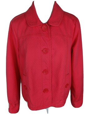 Liz Claiborne WMS Peach Color Quilted 200% Cotton Jacket S24