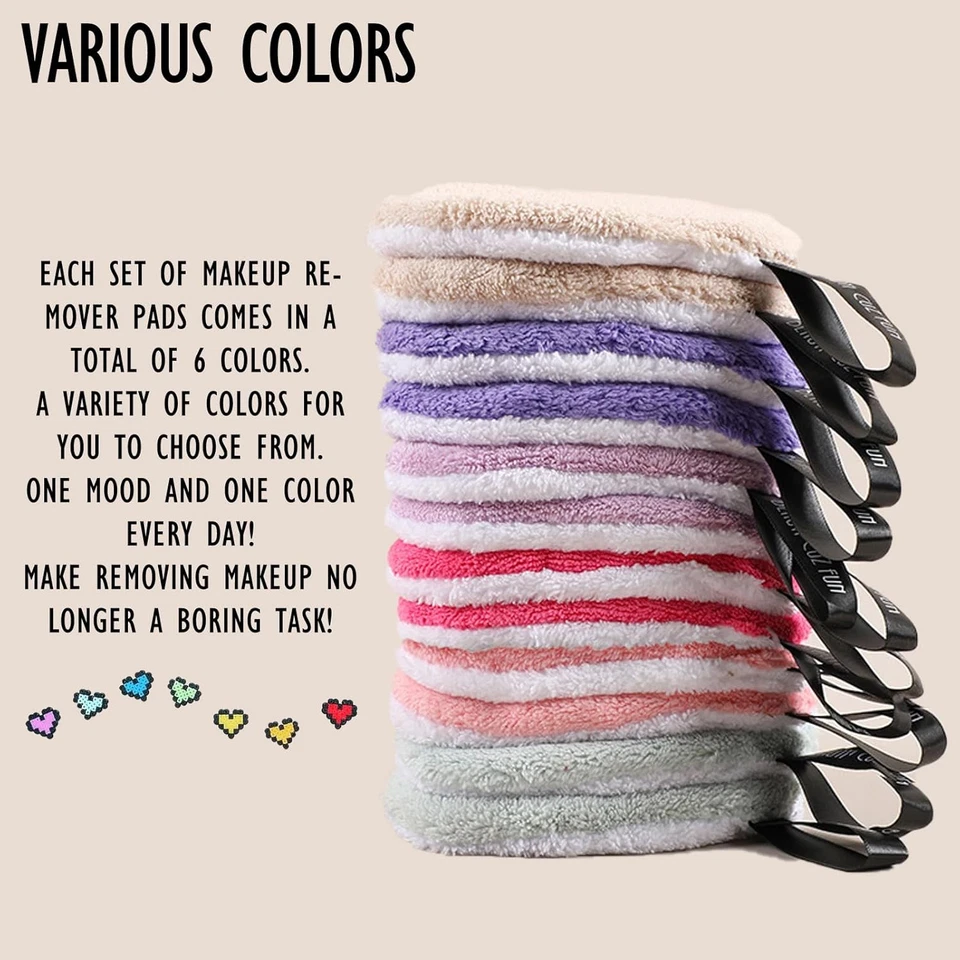 Waschbar Abschminkpads 6er Wiederverwendbar Gesichtsreinigung Makeup - Bild 4 von 4