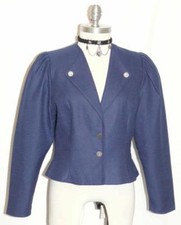 Cotton Linen Peplum Jacket ~ Classy Women German Summer Suit Coat 4 Xs