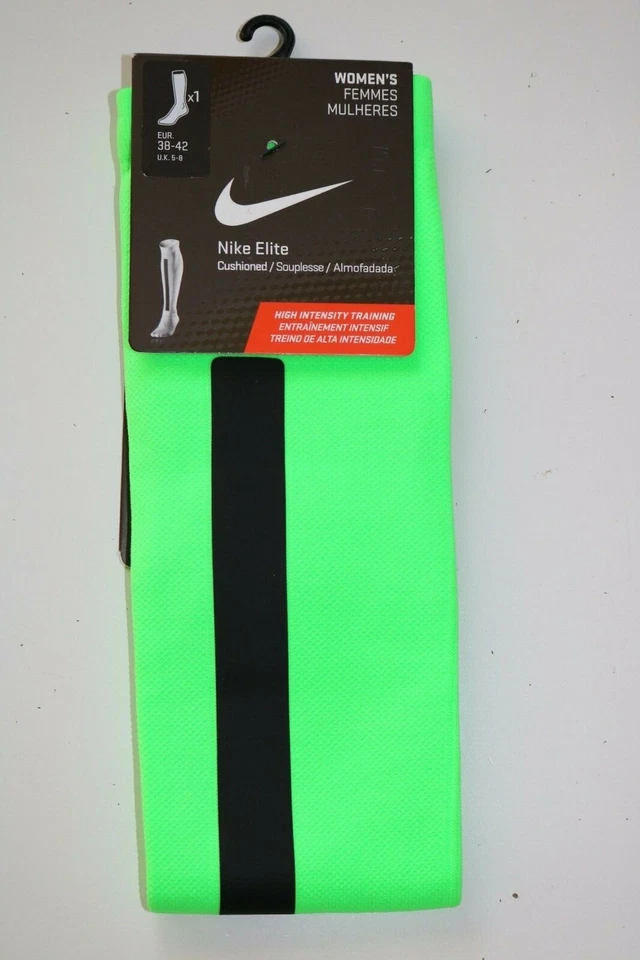 NIKE ELITE HIGH INTENSITY TRAINING OVER THE CALF SOCKS SX5144-380 WOMEN UK5-8 - Image 2 of 4