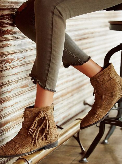 NEW Free People Brown Decades Ankle Boots Booties Shoes Raw  Free people suede decades ankle booties main image 0