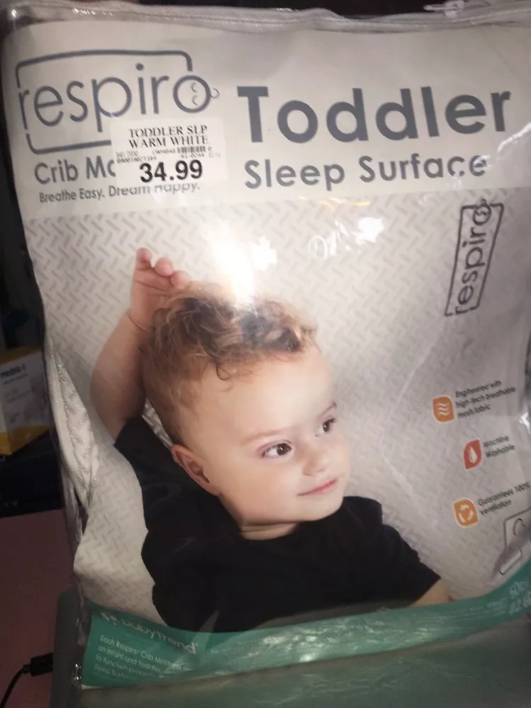 Respiro Infant Baby Crib Mattress Sleep Surface Warm White 0 1 Year 30lbs