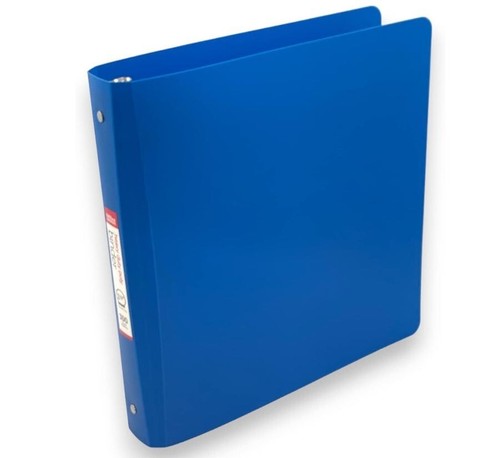 Office Depot Heavy-Duty 3-Ring Poly Binder 1 1/2" Round Rings Blue - Picture 7 of 8