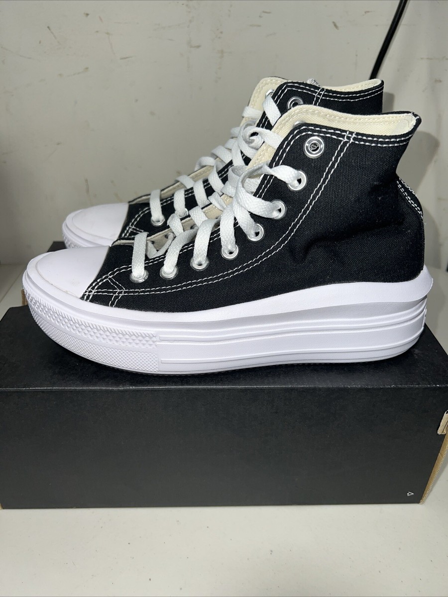CONVERSE Chuck Taylor All Star Move Hi Black 568497C Wmns Sz