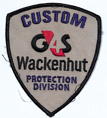 Wackenhut G4S Custom Security Gaurd Embr. Patch c1970's-80's? 4.25''h (#2) Scarce