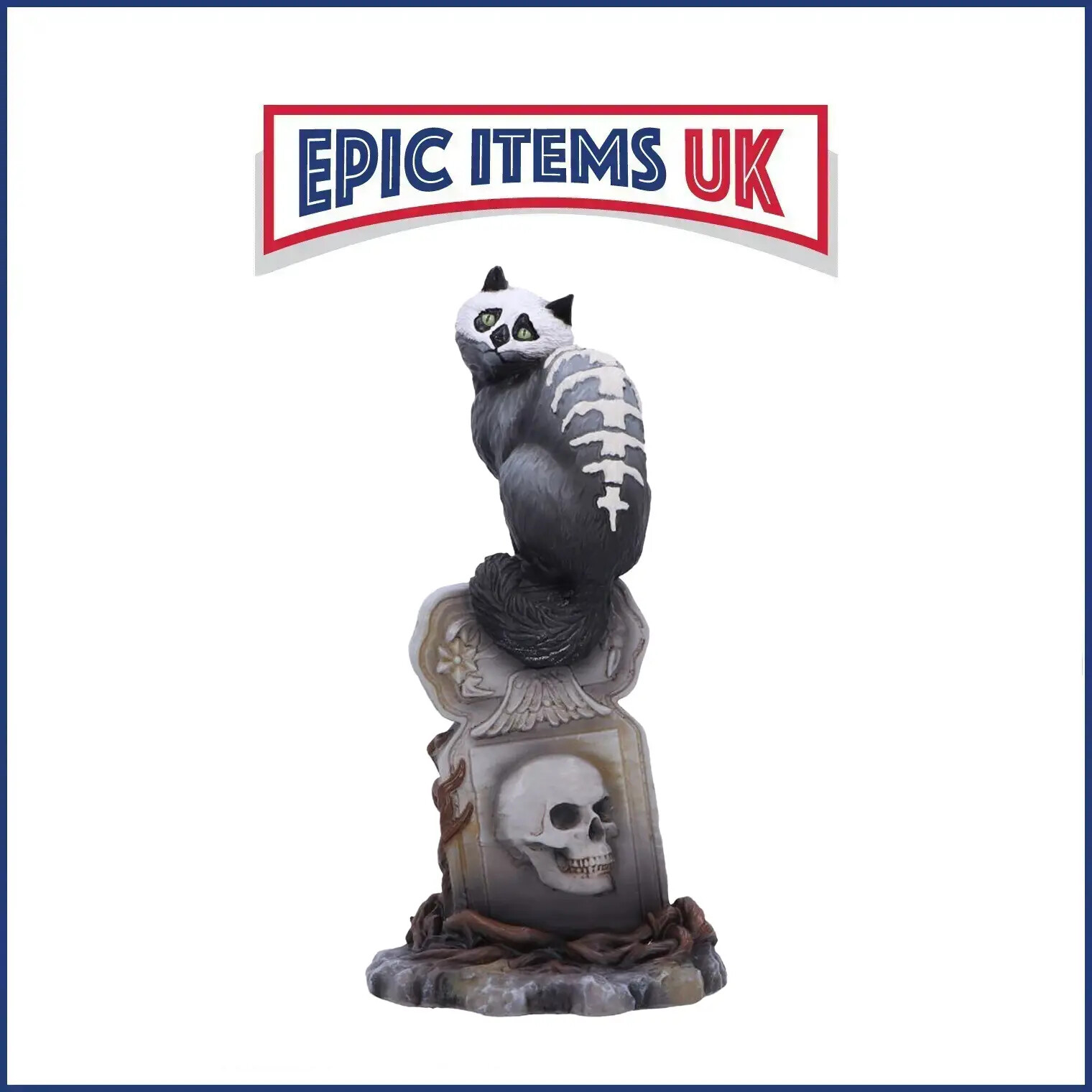 Nemesis Now Gothic Skull Cat by Martin Hanford 15cm - IN STOCK