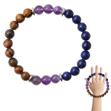 2Pcs Handmade Women,Men Beaded Bracelet Stretch Healing Chakra Natural Stone