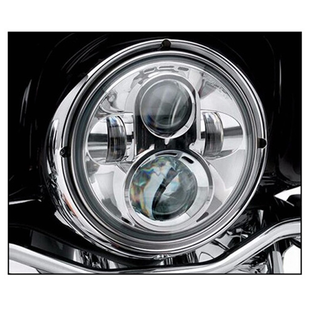 ALLTIMES Chrome 7-inch Headlight Trim Ring For Harley Electra Glide, Street Glide, Tri Glide FLHX