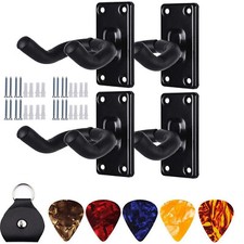 4X Guitar Wall Mount Hangers Hook Holder Stand For Acoustic Electric Bass Guitar