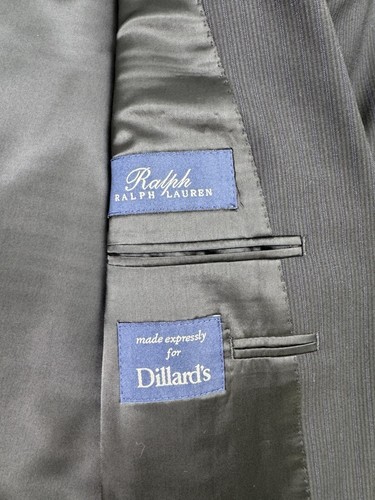 Ralph Ralph Lauren Suit Men’s 42R Navy Blue Pinstripe 100% Wool - Picture 9 of 24