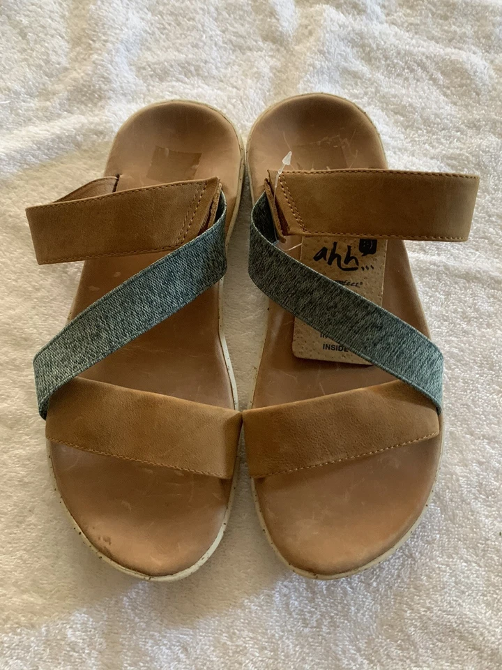 Superfeet Reyes Chipmunk Leather Sandals Women's Size 8 Supercork Insole New - Image 2 of 4