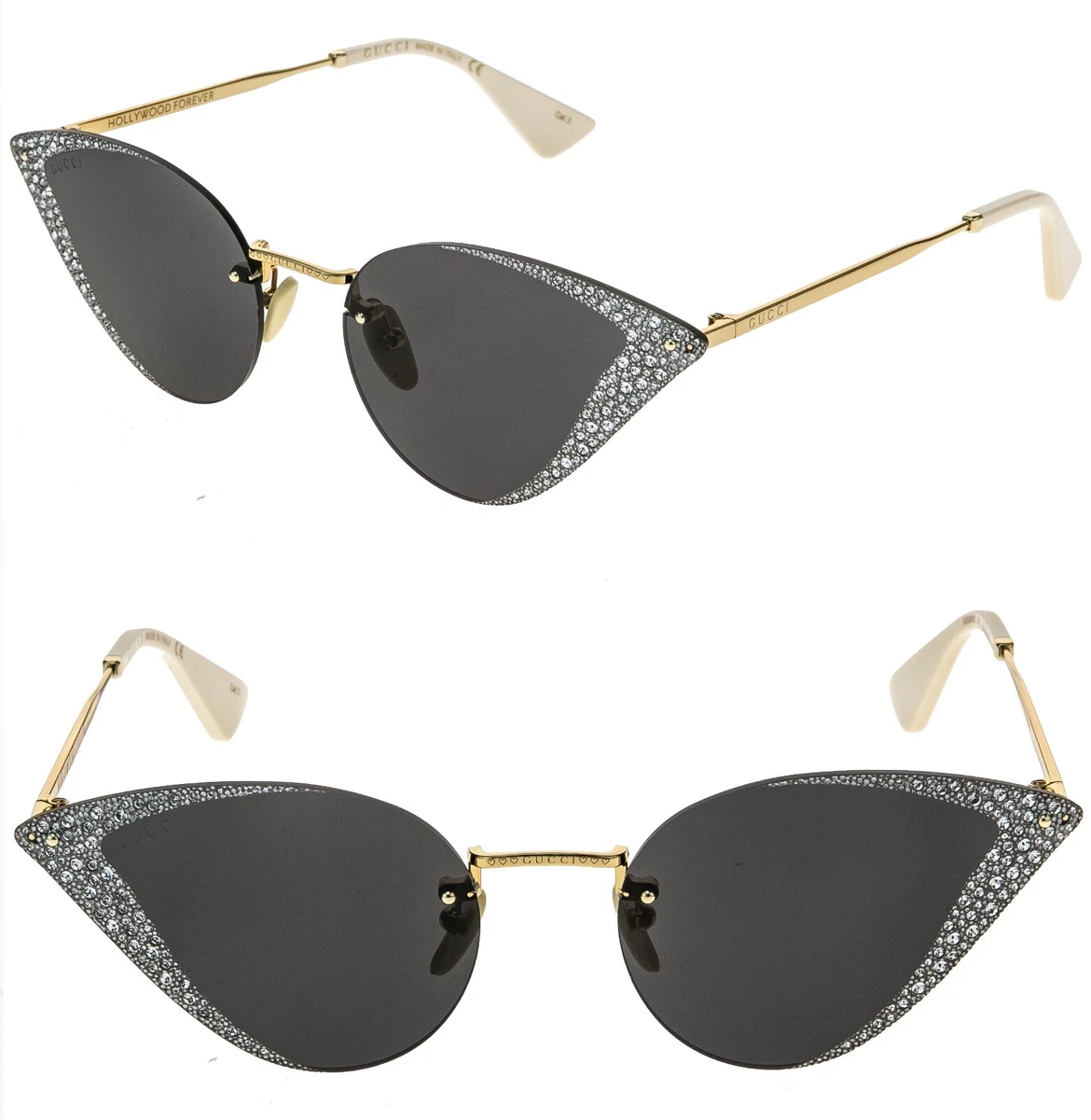 GUCCI Gg0898S Hollywood Forever 0898 Gold Black Crystal Pave  display picture 1