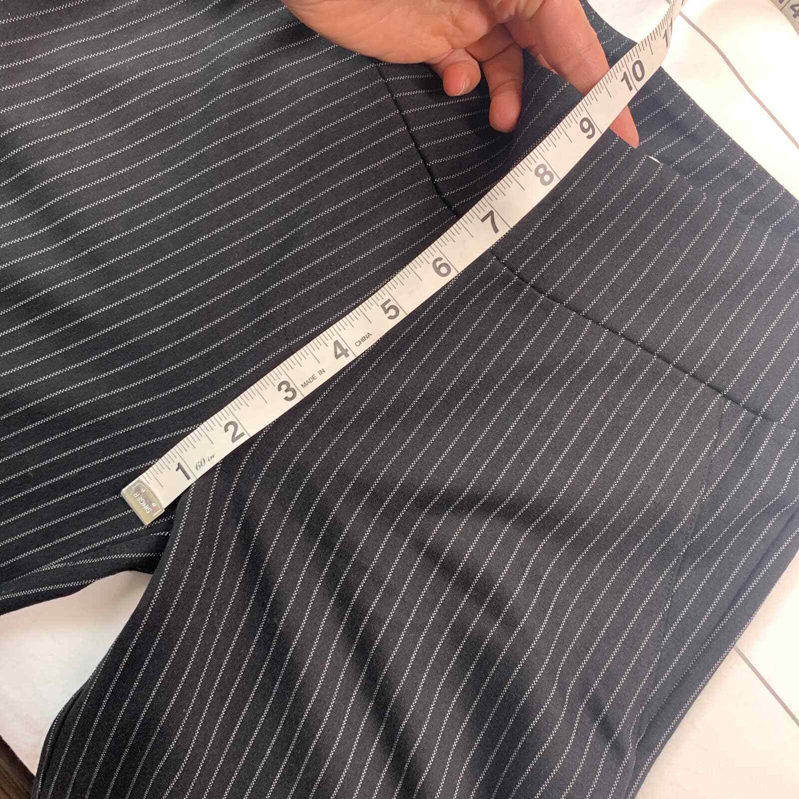 Betabrand Pants Womens XS Petite Black Classic Pinstripe Wide Leg Flare