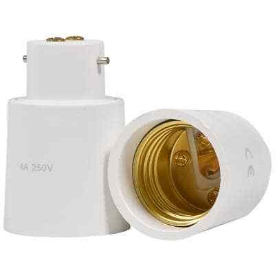 3x Glühbirne Lampenfassung Konverter Adapter Bajonett B22 Stecker auf Schraube E27 Fassung