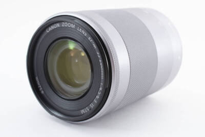 Near MInt-Canon EF-M 55-200mm f/4.5-6.3 IS STM Zoom Lens Silver | eBay