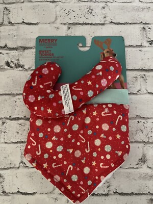 Merry Makings At Petco Pet Bandana Dog Toy Gift Set Size S/M NWT