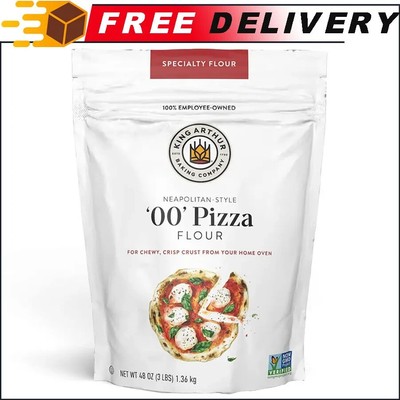 King Arthur 00 Pizza Flour, Non-GMO, 100% American Grown Wheat, 3lb