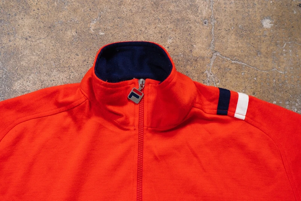 Fila Bjorn Borg RAR Vintage Authentic Trainingsanzug Wolle 70er Jahre Sweatshirt ROT UND WEISS  - Bild 3 von 4