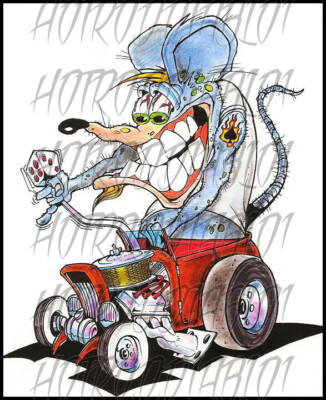 RAT ROD HOT ROD STICKER RAT FINK VINTAGE RACING GAS OIL TOOLS