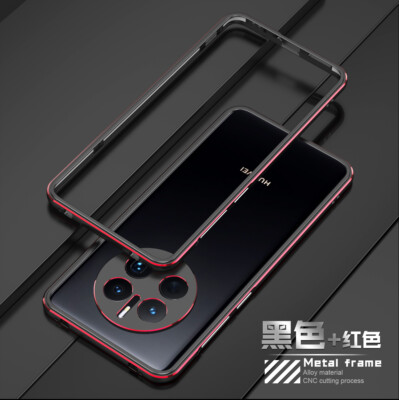For Huawei Mate 50 /50 Pro Metal Aluminum Bumper Frame Back case+Metal lens Film