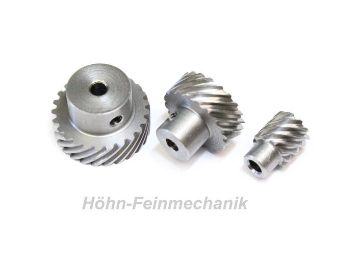 HÖHN-MODELLBAU Schraubenrad, Zahnrad schräg verzahnt 45°, Modul 0,5, Stahl,