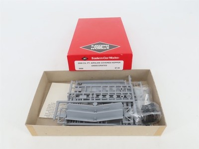 HO Scale Eastern Car Works Kit 2600 Undecorated Airslide Covered Hopper 