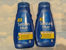 LOT 2 SELSUN BLUE ITCHY DRY SCALP ANTI-DANDRUFF SHAMPOO 11 FL OZ