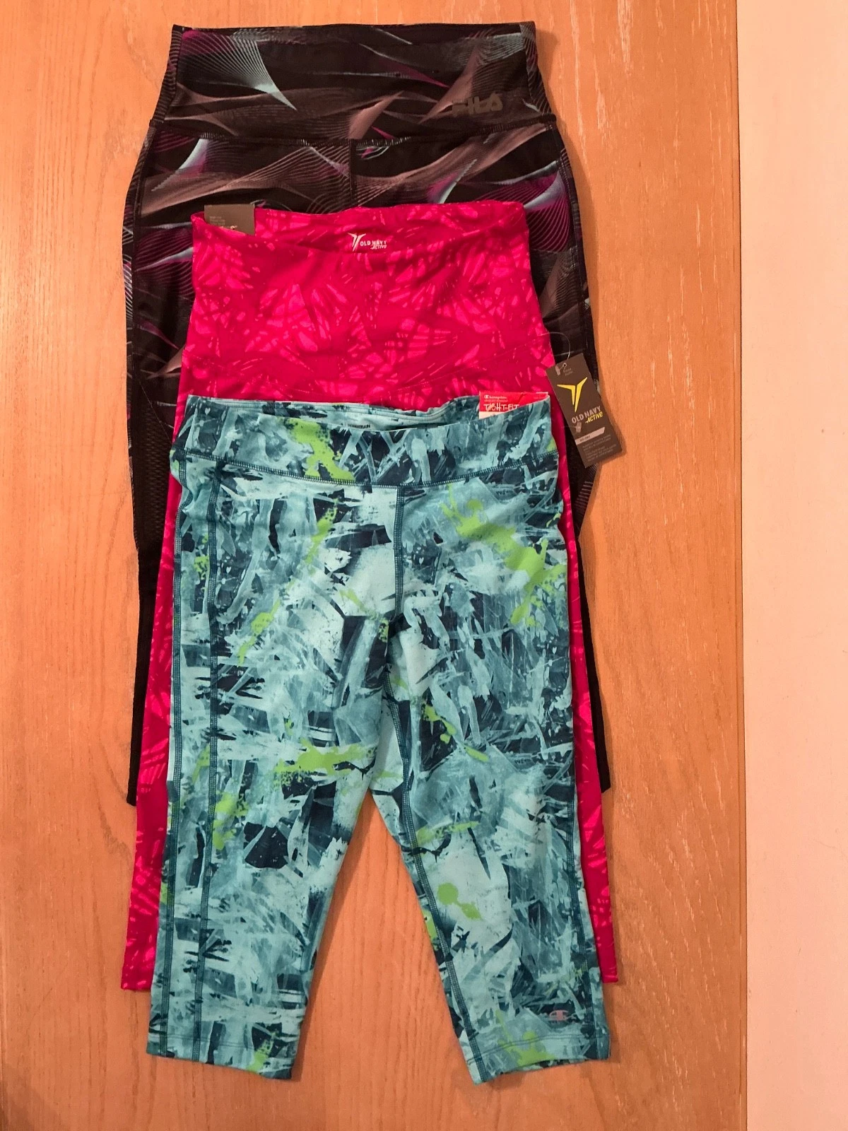Old Navy, Fila, Champion Activewear Bottoms Lot of 3 (1 Used) Size Small