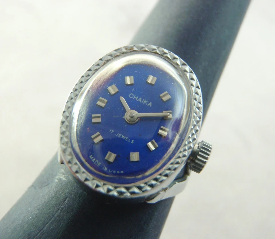 Anillo Reloj CHAIKA Vintage URSS Mujer Damas Mecánico Reparado Raro Original Foto 2 de 4