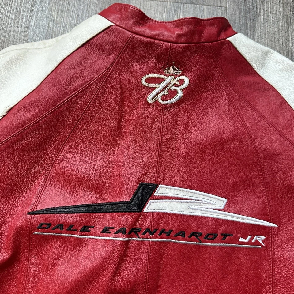 Chaqueta de cuero Wilson vintage para mujer Dale Earnhardt Jr, Nascar, número 8, XL Foto 2 de 4
