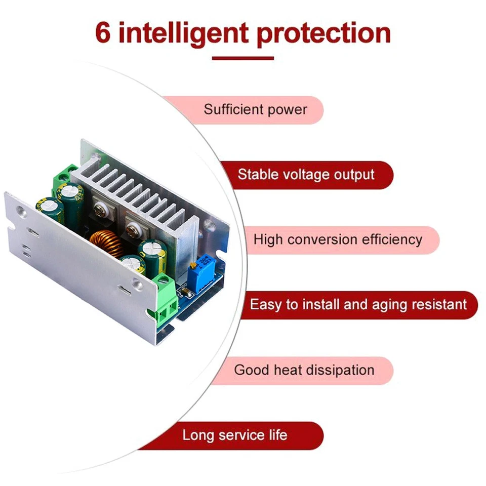 DC-DC Einstellbar 200W 15A Spannungswandler Spannungsregler Step Down Converter - Bild 3 von 4
