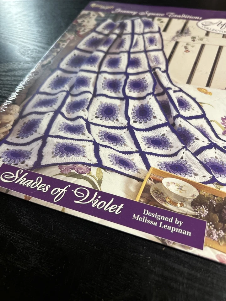 Granny Square Traditions Shades Of Violet Crochet Patterns By Needlecraft Shop - Image 2 of 4