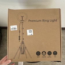 LED Ring Light with Tripod Stand, Phone Holder, 3 Color Modes, USB Powered