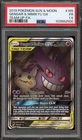 Pokemon Gengar & Mimikyu GX Team Up Full Alt Art #165 PSA 1.5