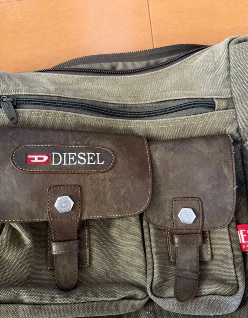 Diesel Military Shoulder Bag Vintage Dark Green Womens Auth From Japan RIN thumbnail 23