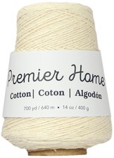 Premier Yarns 1033-02 Home Cotton Yarn - Solid Cone-Cream