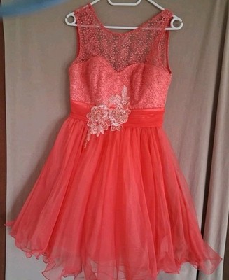 ASHWI PARIS Minikleid, Tüll Damen Kleid Gr. S rose festlich, verspielt