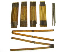 Antique Folding Carpenter Extension Rule LOT Grant?s Craftsman Lufkin vtg Tool