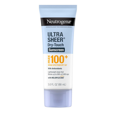 Neutrogena Ultra Sheer SPF 100 Sunscreen Lotion, Lightweight & Travel Size 3oz