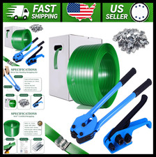Pallet Strapping Kit 5/8" x 1000' Polyester Banding Roll with Tool