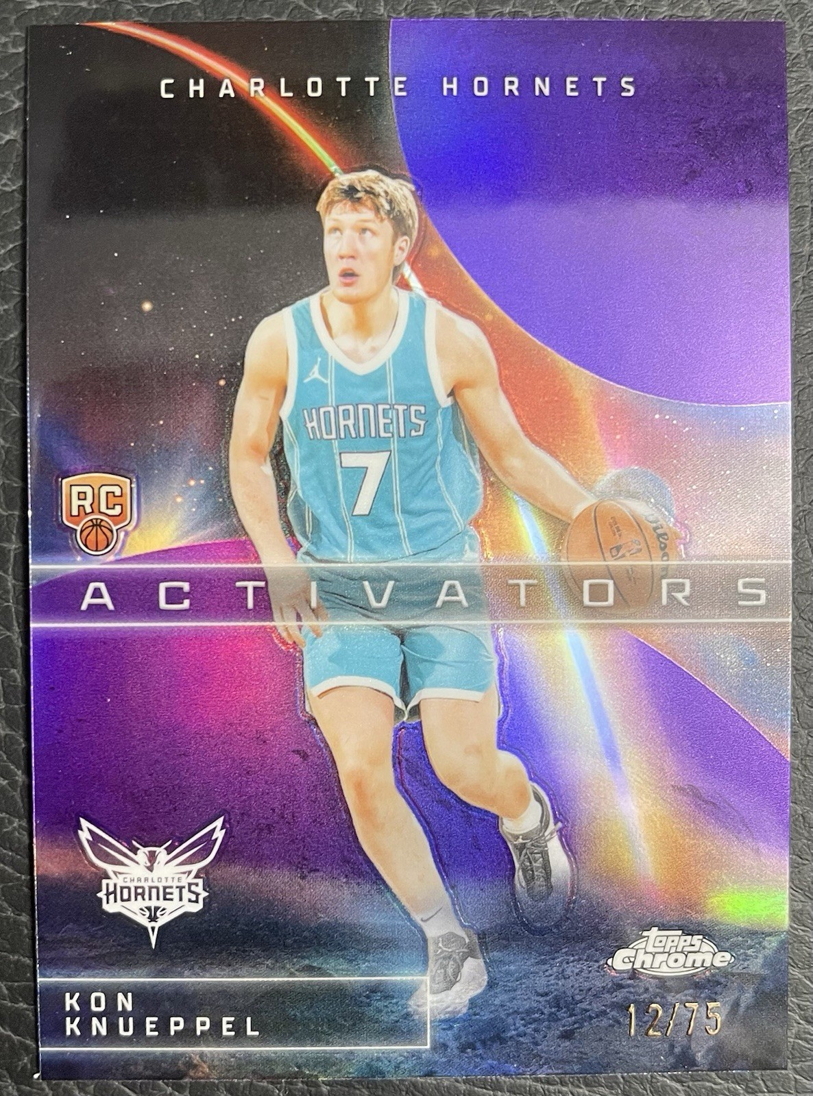 2025-26 Topps Chrome Kon Knueppel Activators Purple Refractor Rookie /75