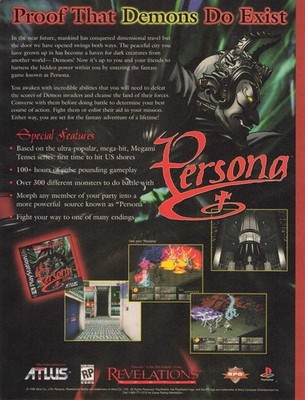 Persona Atlus Playstation PSX Original Advertisement Magazine Vintage Ad Ads